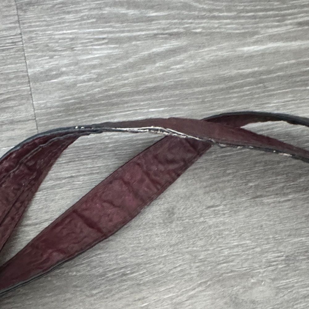 Burgundy Faux Leather Hobo Bag - Picture 3 of 11